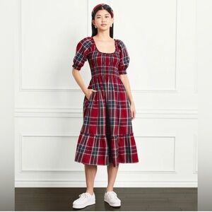 Hill House Louisa Red Tartan Dress